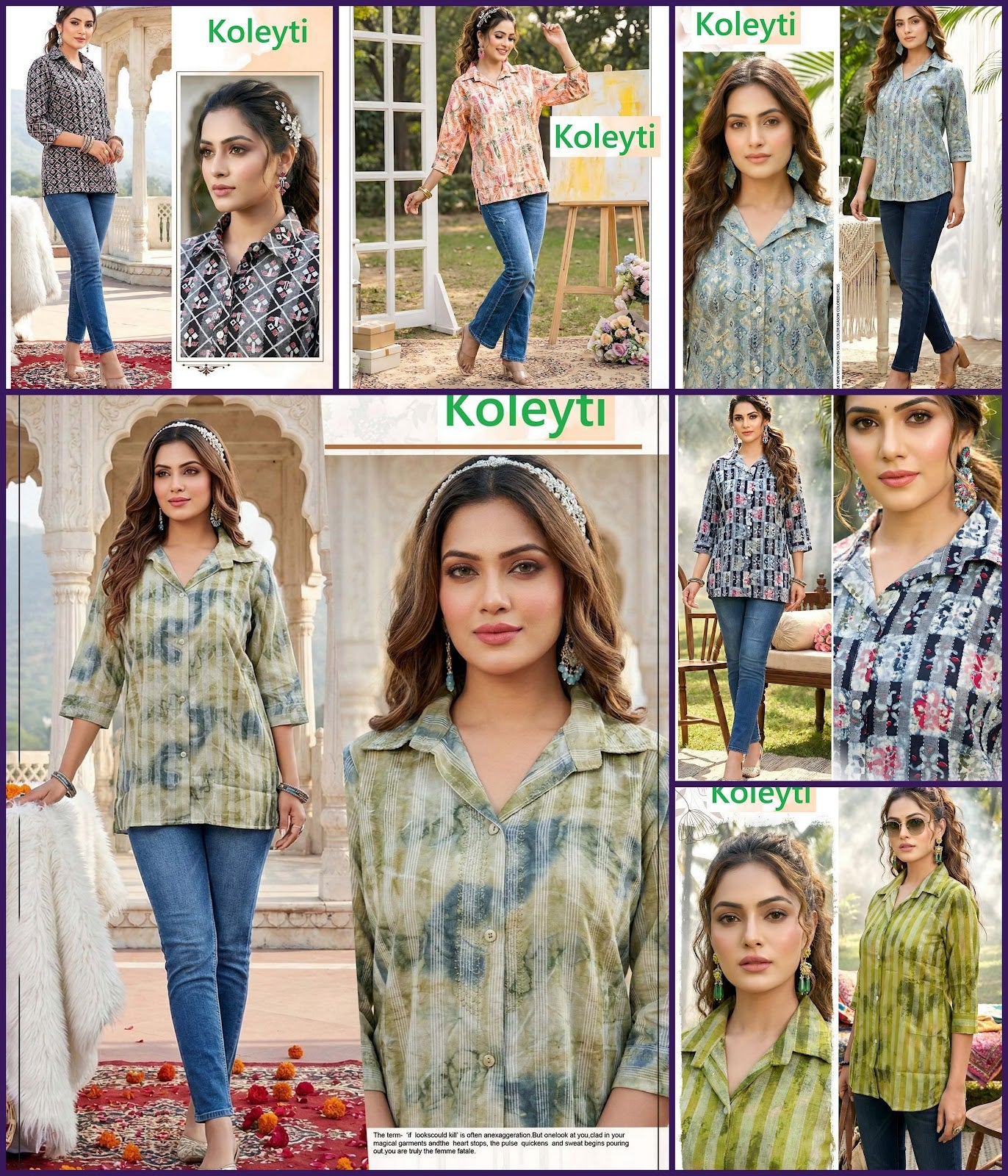 Lining Series Koleyti Cotton Women Shirts Wholesale Rate