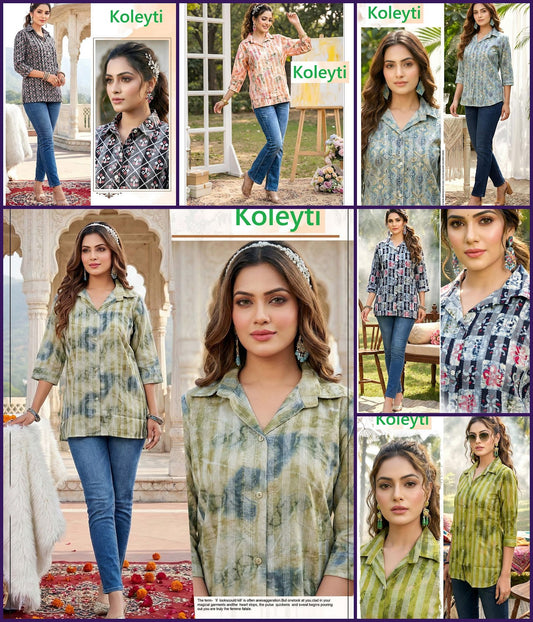 Lining Series Koleyti Cotton Women Shirts Wholesale Rate