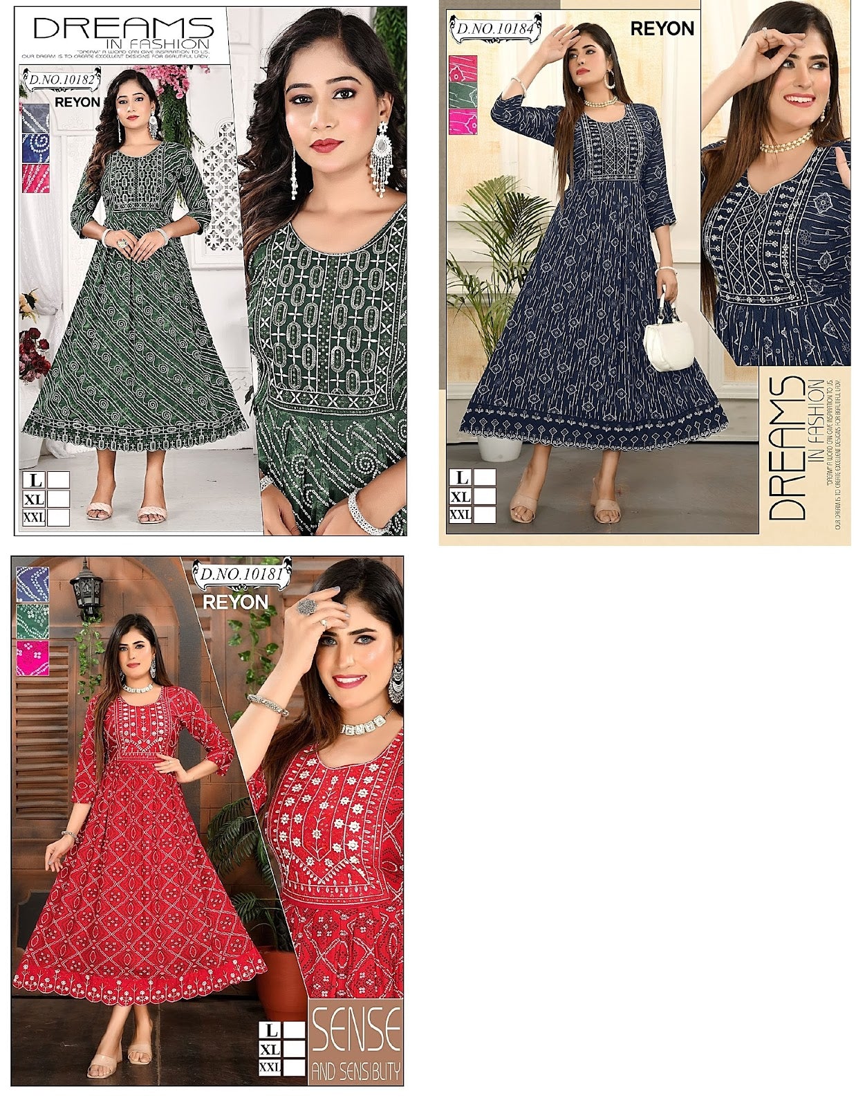 Long Ghera 1807 Mmc Reyon Anarkali Kurtis Manufacturer