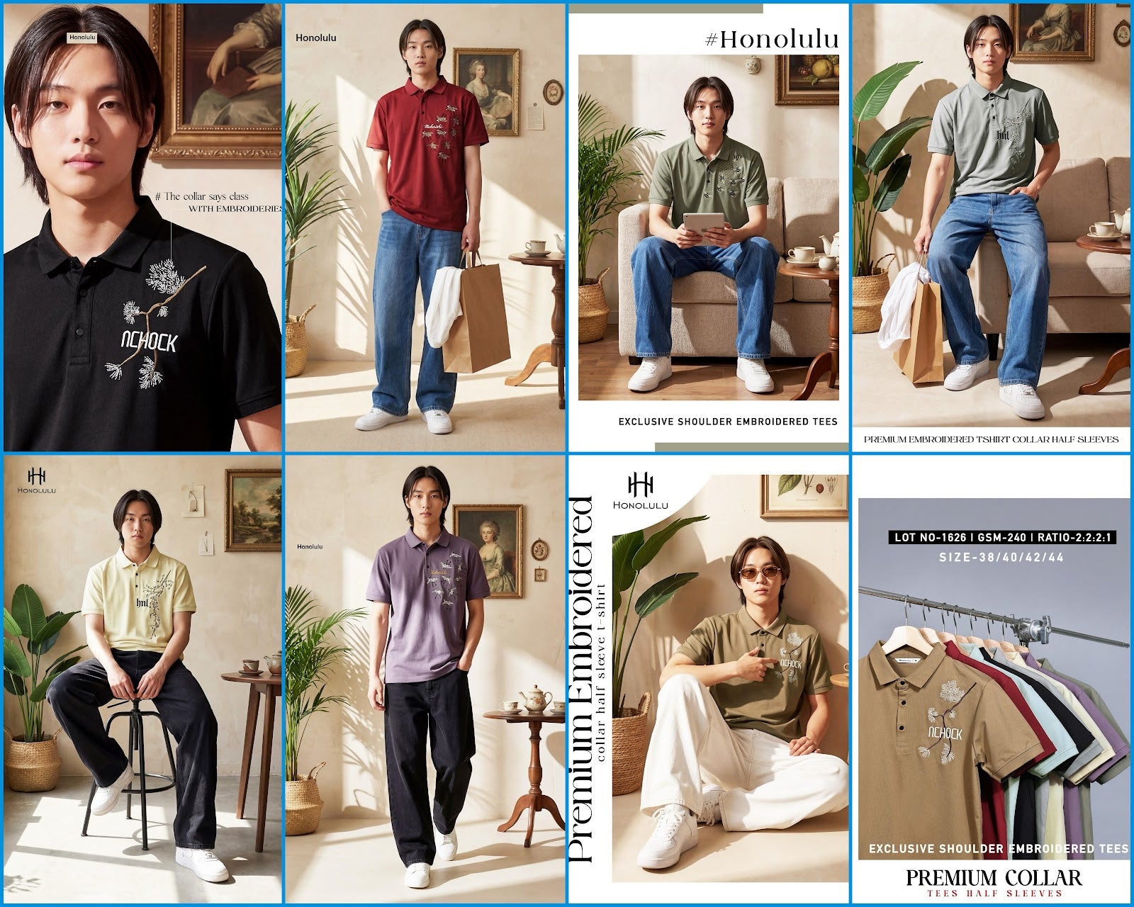 Lot No 1626 Honolulu Imported Mens Tshirts Exporter