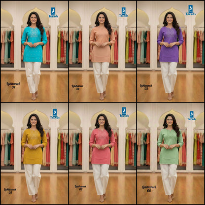 Lukhanwi Kaya Trends Heavy Rayon Short Kurtis Wholesaler Gujarat