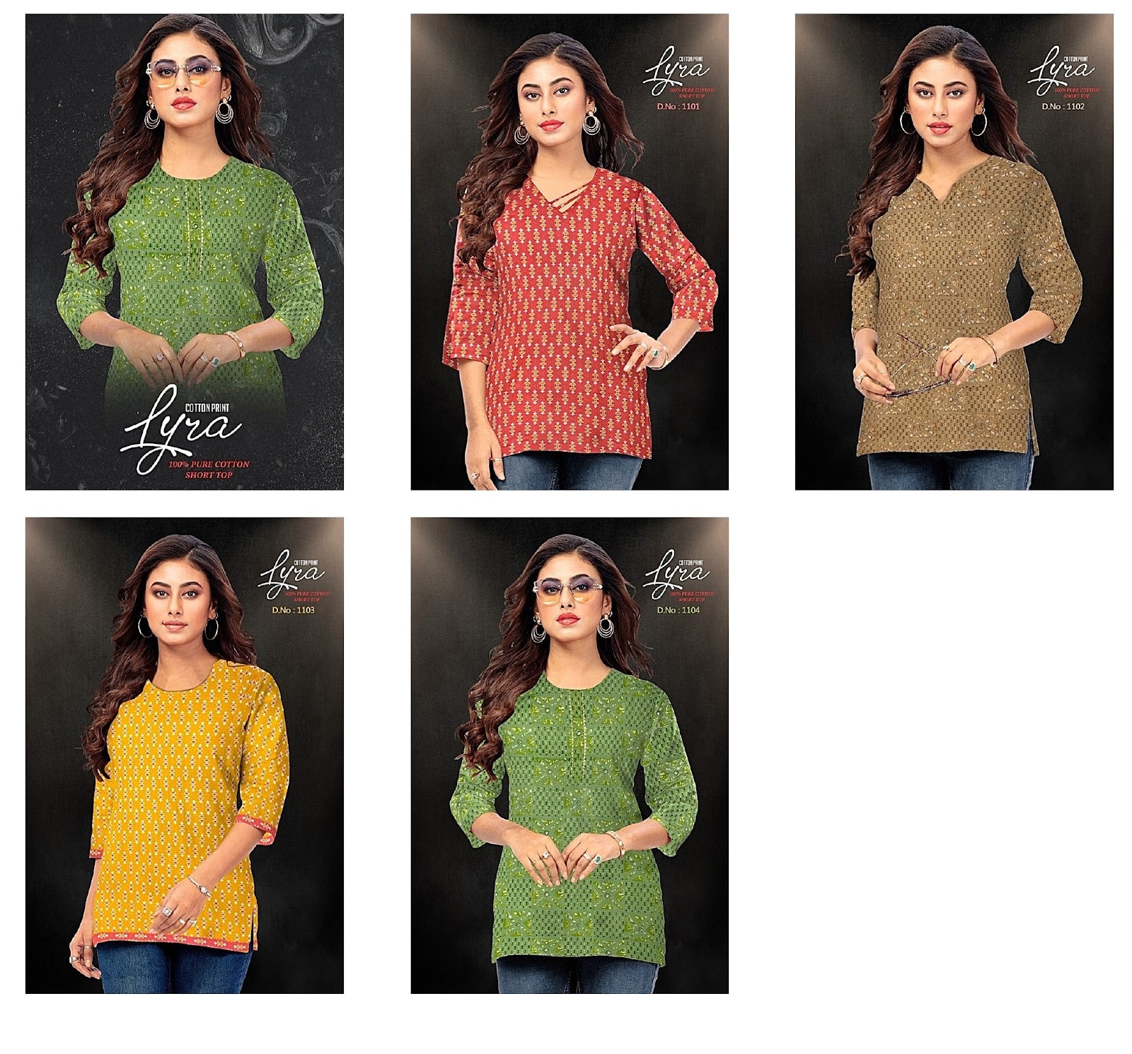 Lyra Vol 1 Maan Cotton Short Kurtis