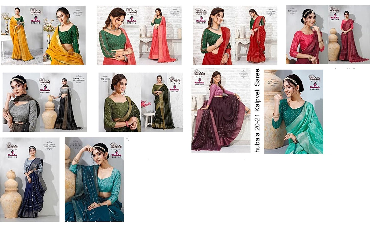 Madhubala 20-21 Kalpveli Spun Cotton Sarees Exporter