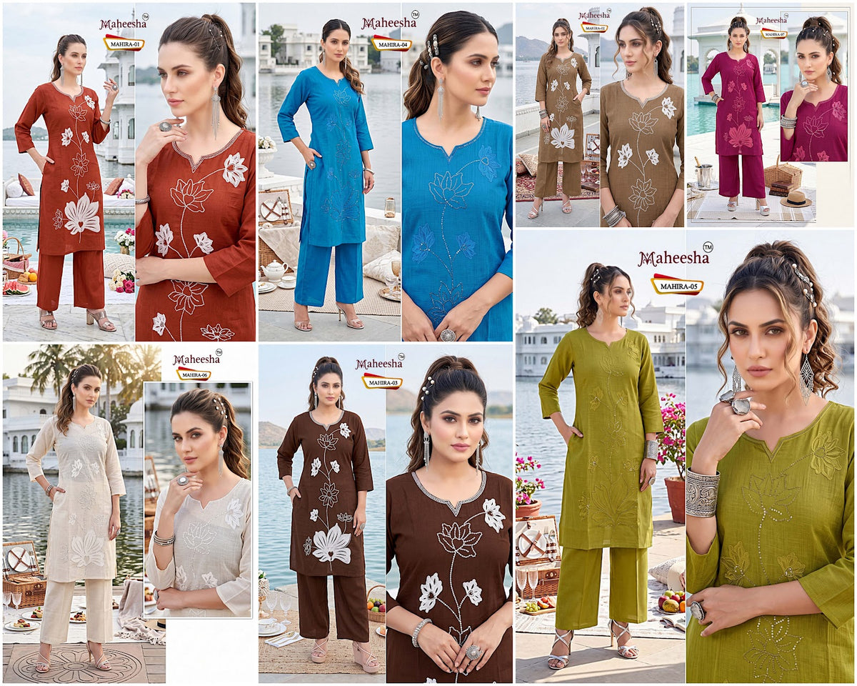 Mahira Maheesha Wrinkle Co Ord Set Manufacturer Gujarat