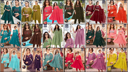 Rayon 0809 Plus Size Velley Readymade Anarkali Suits Wholesale Price