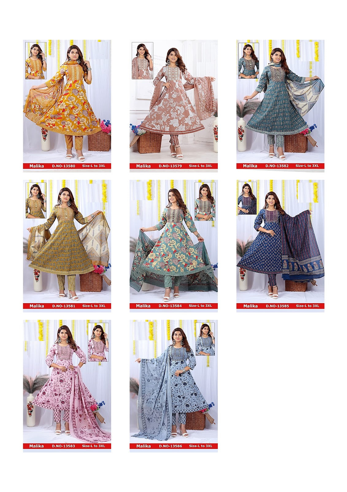 Mallika Jnx Cambric Cotton Readymade Pant Style Suits Exporter Gujarat