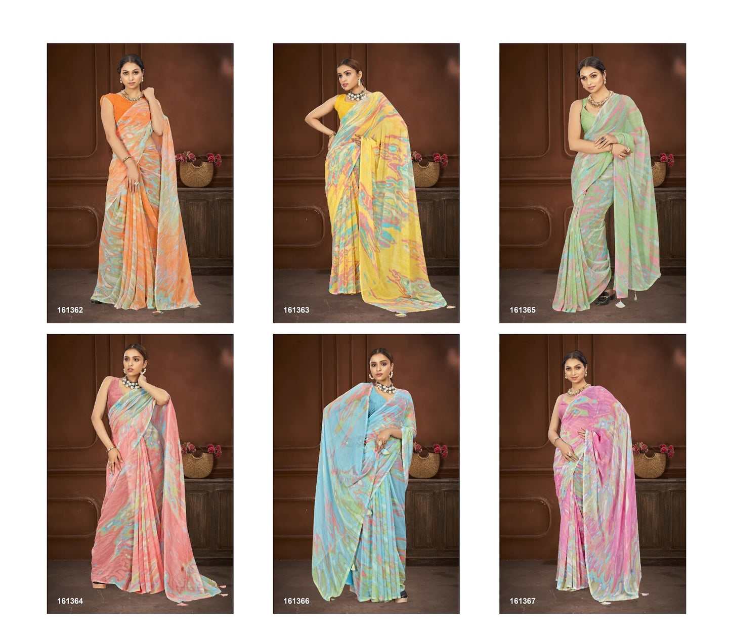 Manasvi Vol 16 Vallabhi Prints Georgette Sarees Wholesaler India