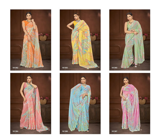Manasvi Vol 16 Vallabhi Prints Georgette Sarees Wholesaler India