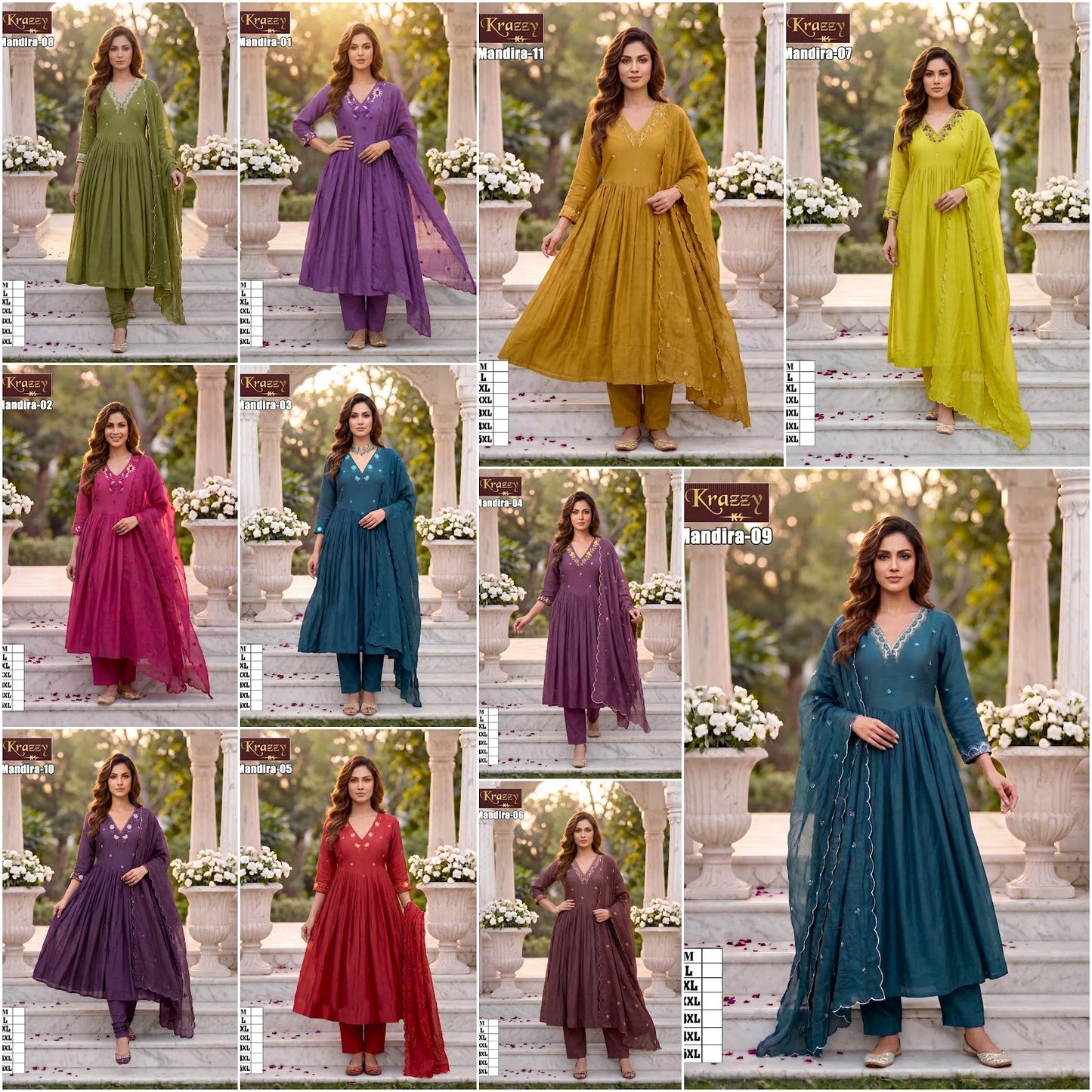 Mandira Kanha Chanderi Readymade Anarkali Suits Manufacturer