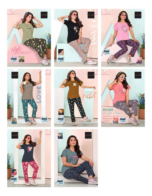 Manila Premium Vol 36 Skager Cotton Pyjama Night Suits Exporter Gujarat