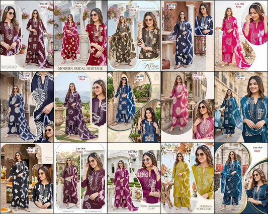 Manual Work 0509 Keya Rayon 18Kg Readymade Plazzo Style Suits Wholesale