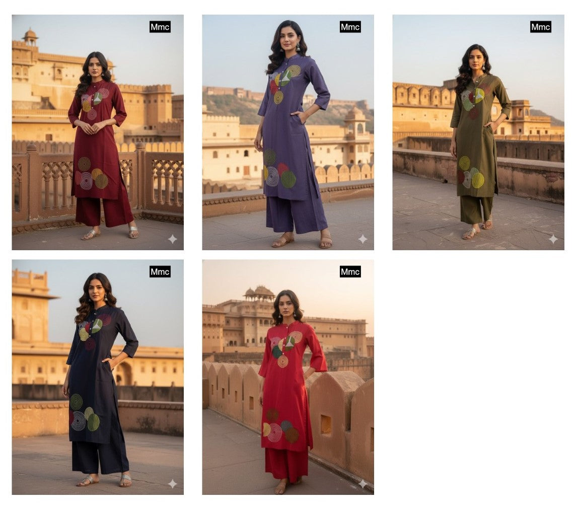 Marigold Mmc Vatican Kurti Plazzo Set Wholesaler Gujarat