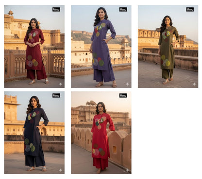 Marigold Mmc Vatican Kurti Plazzo Set Wholesaler Gujarat