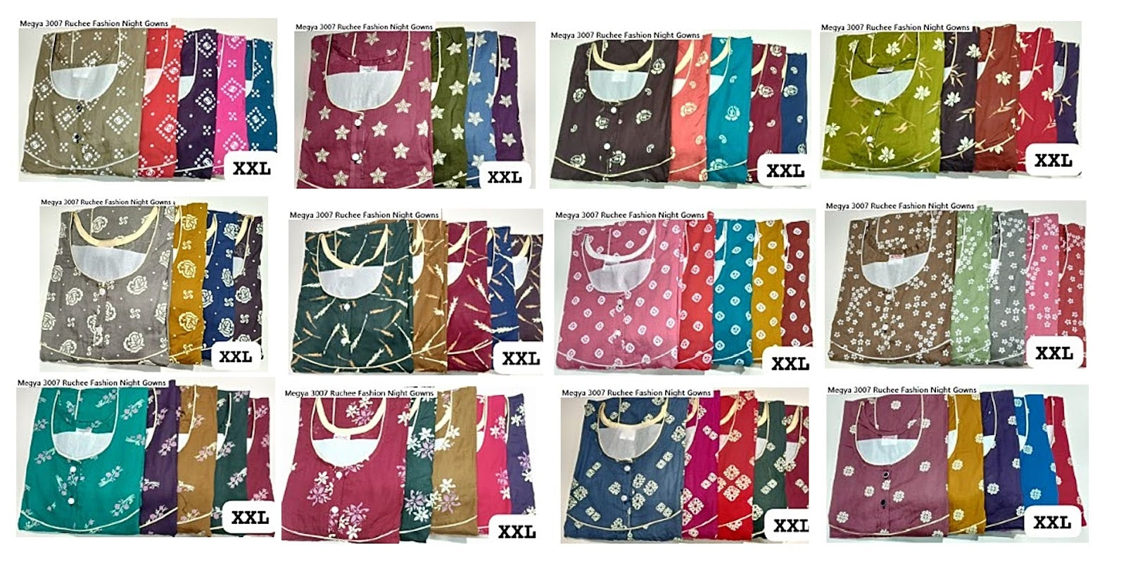 Megya 3007 Ruchee Fashion Night Gowns Manufacturer India