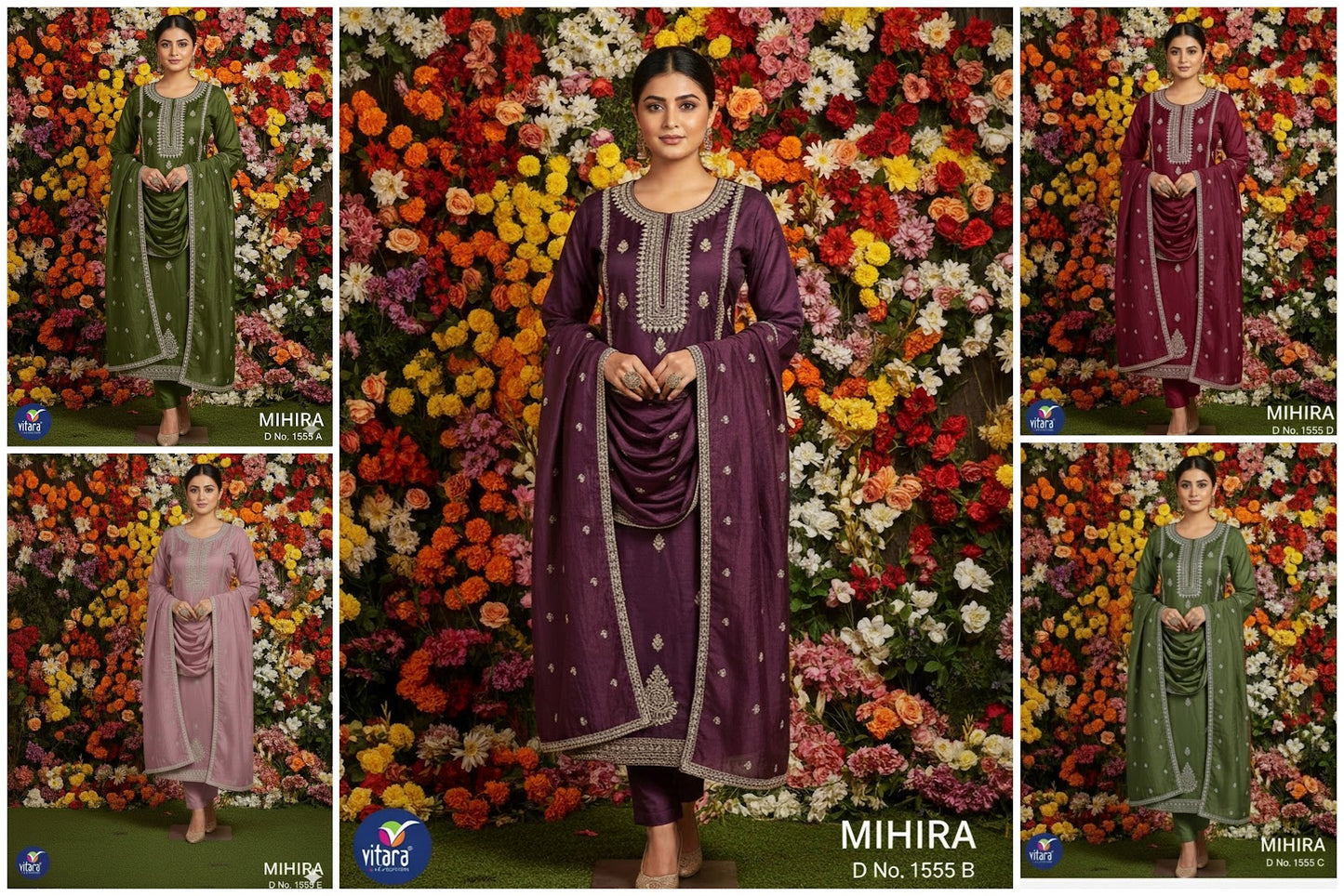 Mihira Vitara Dobby Readymade Pant Style Suits Supplier India