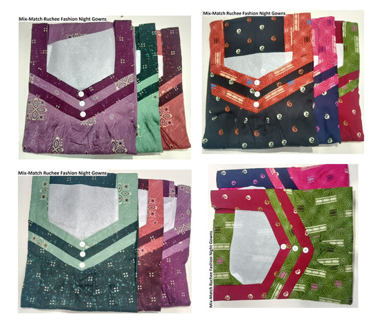 Mix-Match Ruchee Fashion Cotton Night Gowns Manufacturer Ahmedabad