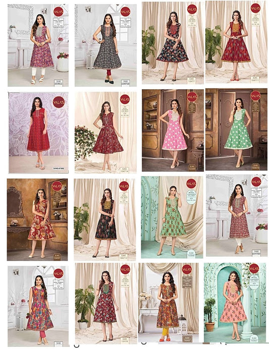 Modal Chanderi Valas Anarkali Kurtis Wholesale Rate