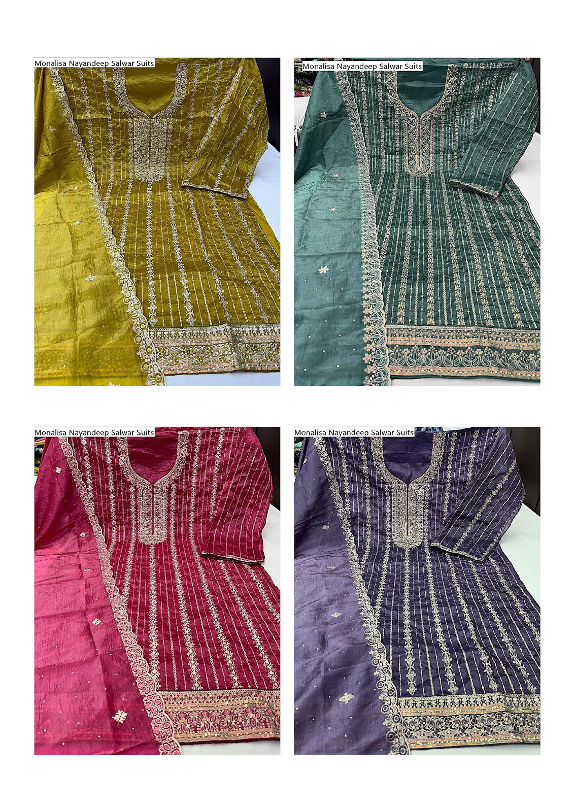 Monalisa Nayandeep Gold Crush Salwar Suits Manufacturer Ahmedabad