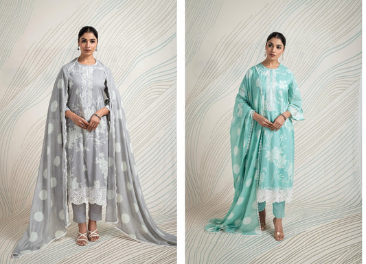 Mosaic Naariti Cotton Lawn Pant Style Suits Supplier India