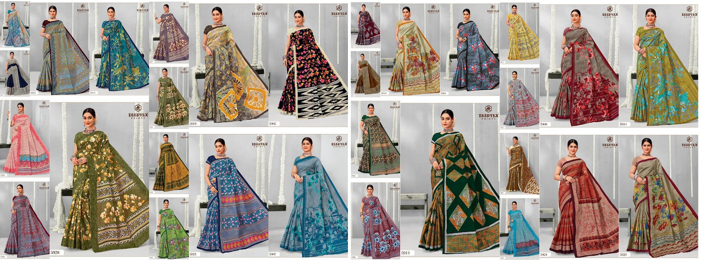 Mother India Vol 59 Deeptex Prints Cotton Sarees Wholesale Price