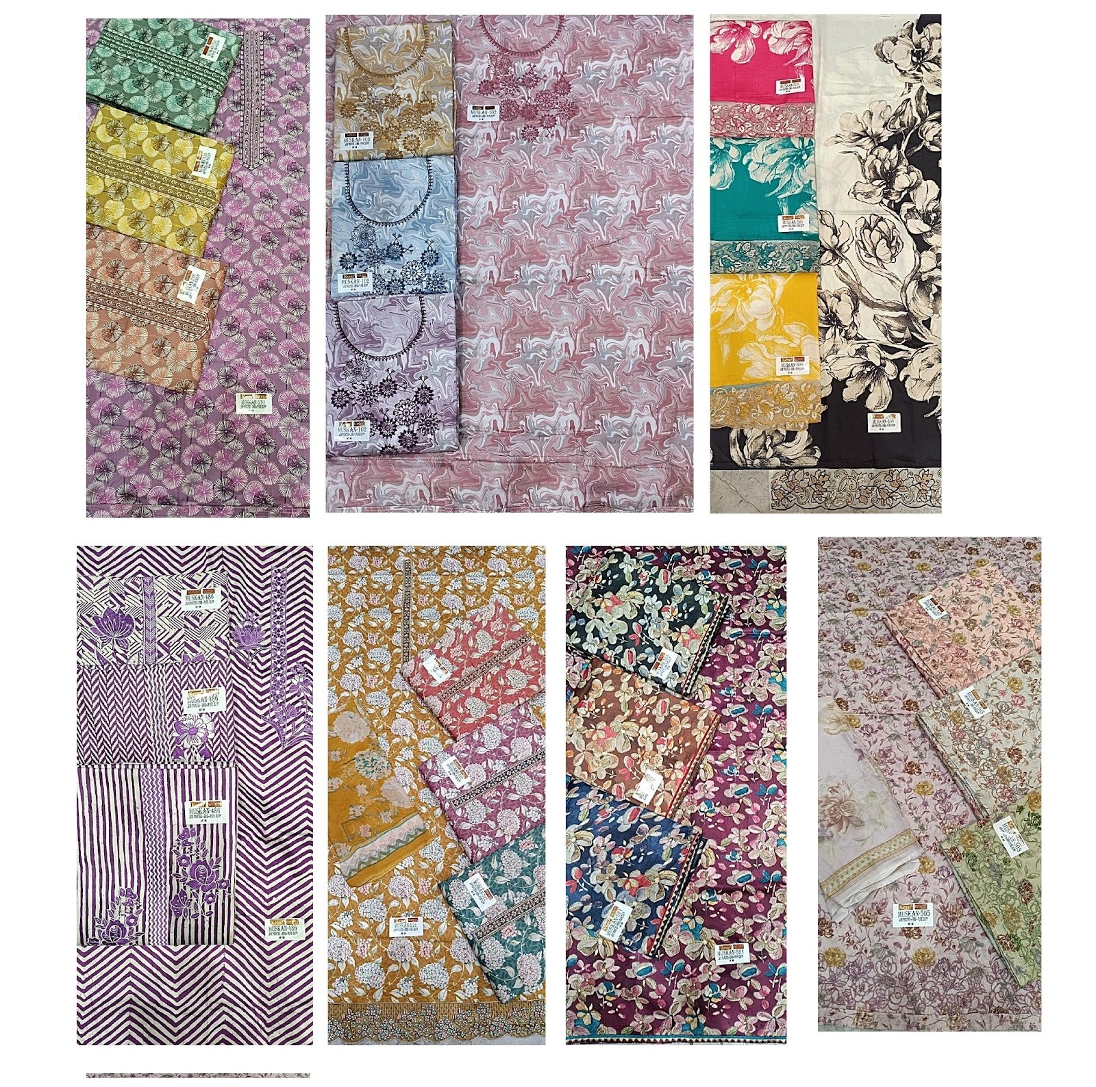 Muskan 0209 Kesar Jam Cotton Salwar Suits Exporter Ahmedabad