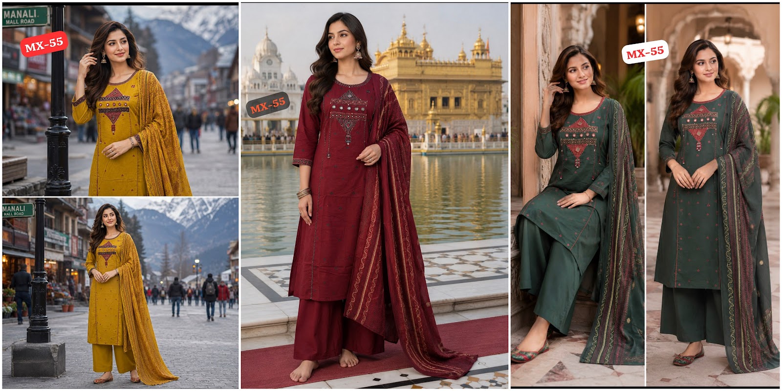 Mx 55 Ladli Dhabu Readymade Cotton Pant Suits Exporter
