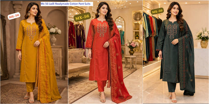Mx 56 Ladli Dhabu Readymade Cotton Pant Suits Wholesaler