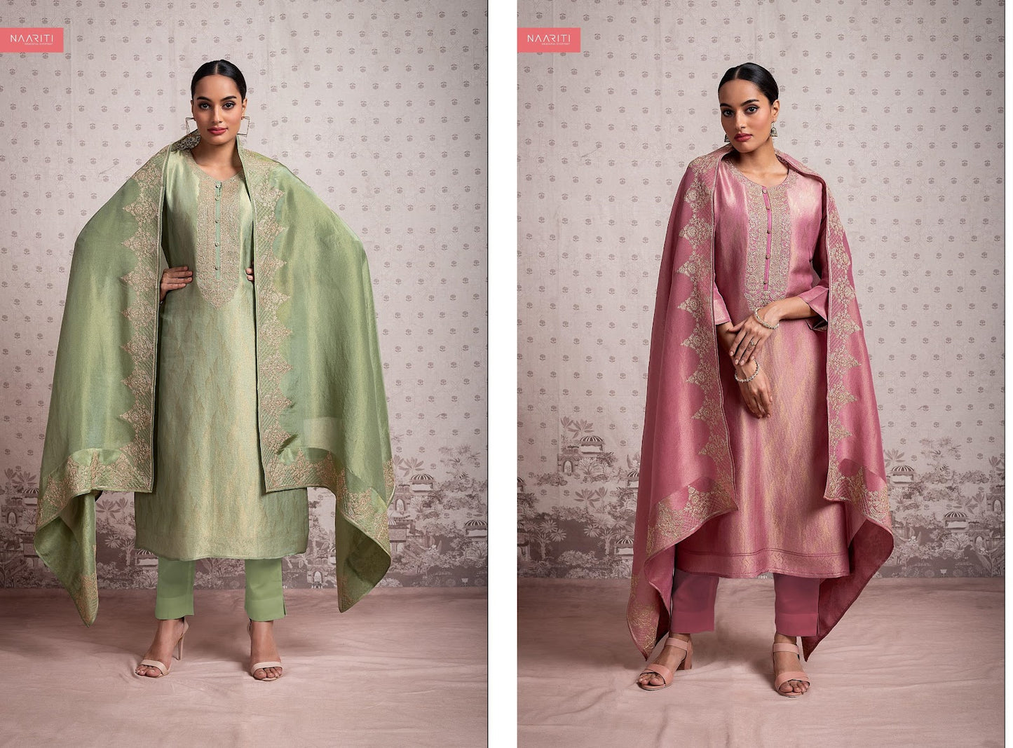 Nabiya Naariti Tissue Pant Style Suits Wholesaler