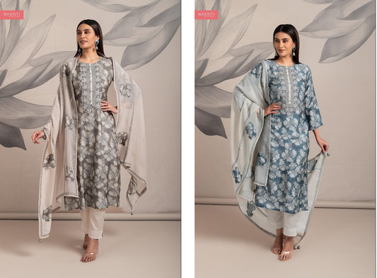 Nadia Naariti Muslin Pant Style Suits Wholesaler