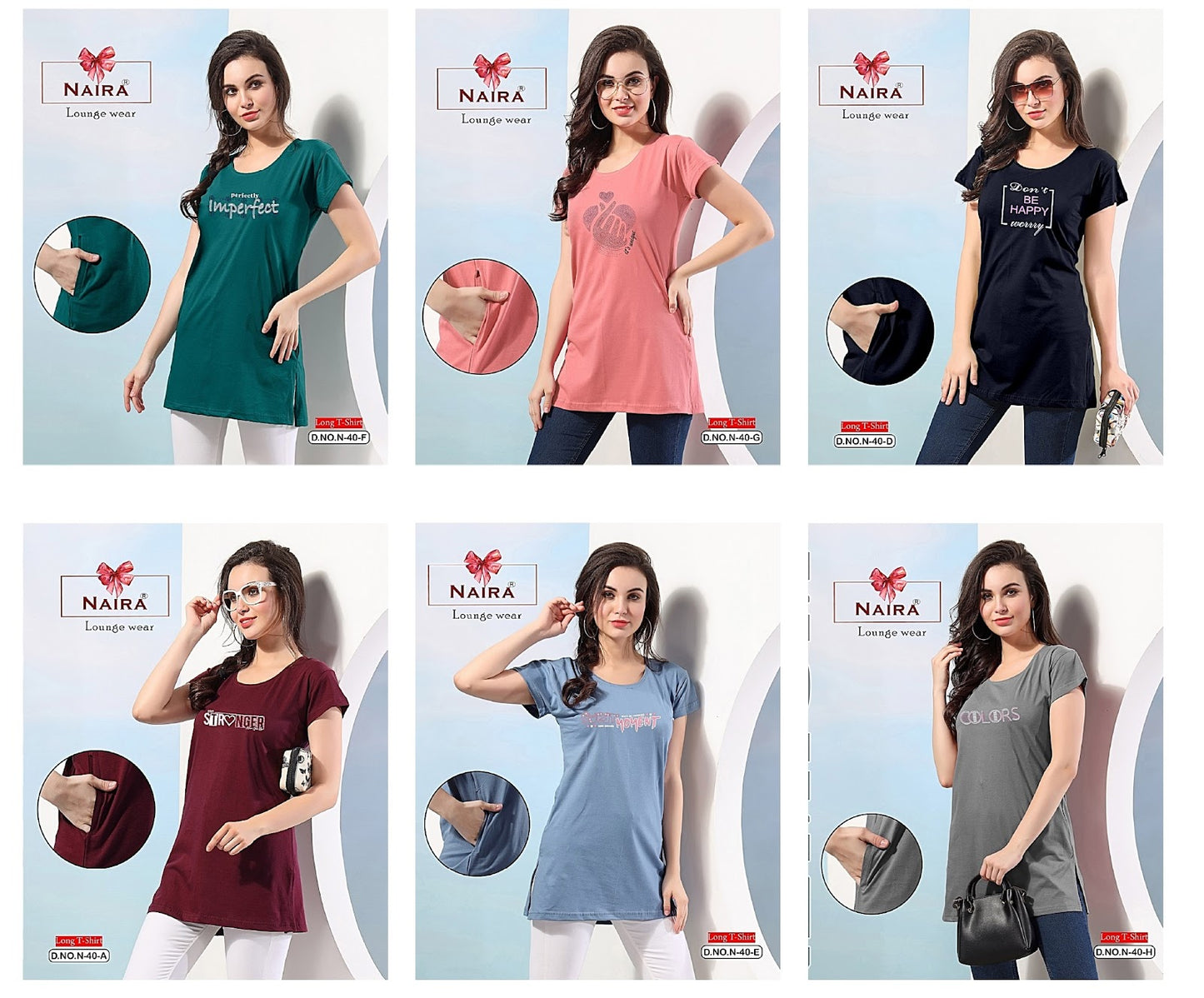 Naira 40 Kavyansika Cotton Women Long Tshirt Exporter