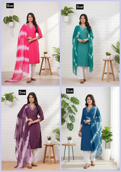 Nathani Sve Rayon Slub Readymade Pant Style Suits Supplier Ahmedabad