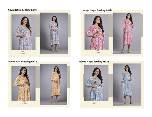 Navya Nayra Rayon Feeding Kurtis Supplier Ahmedabad
