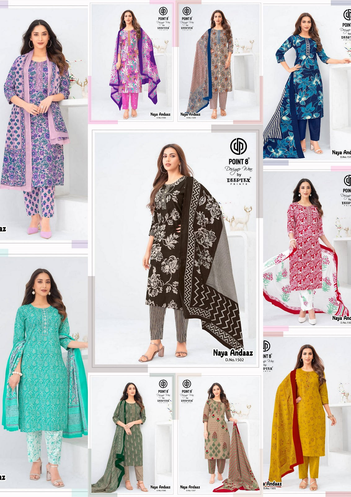 Naya Andaaz Vol 15 Deeptex Prints Readymade Cotton Pant Suits Wholesale