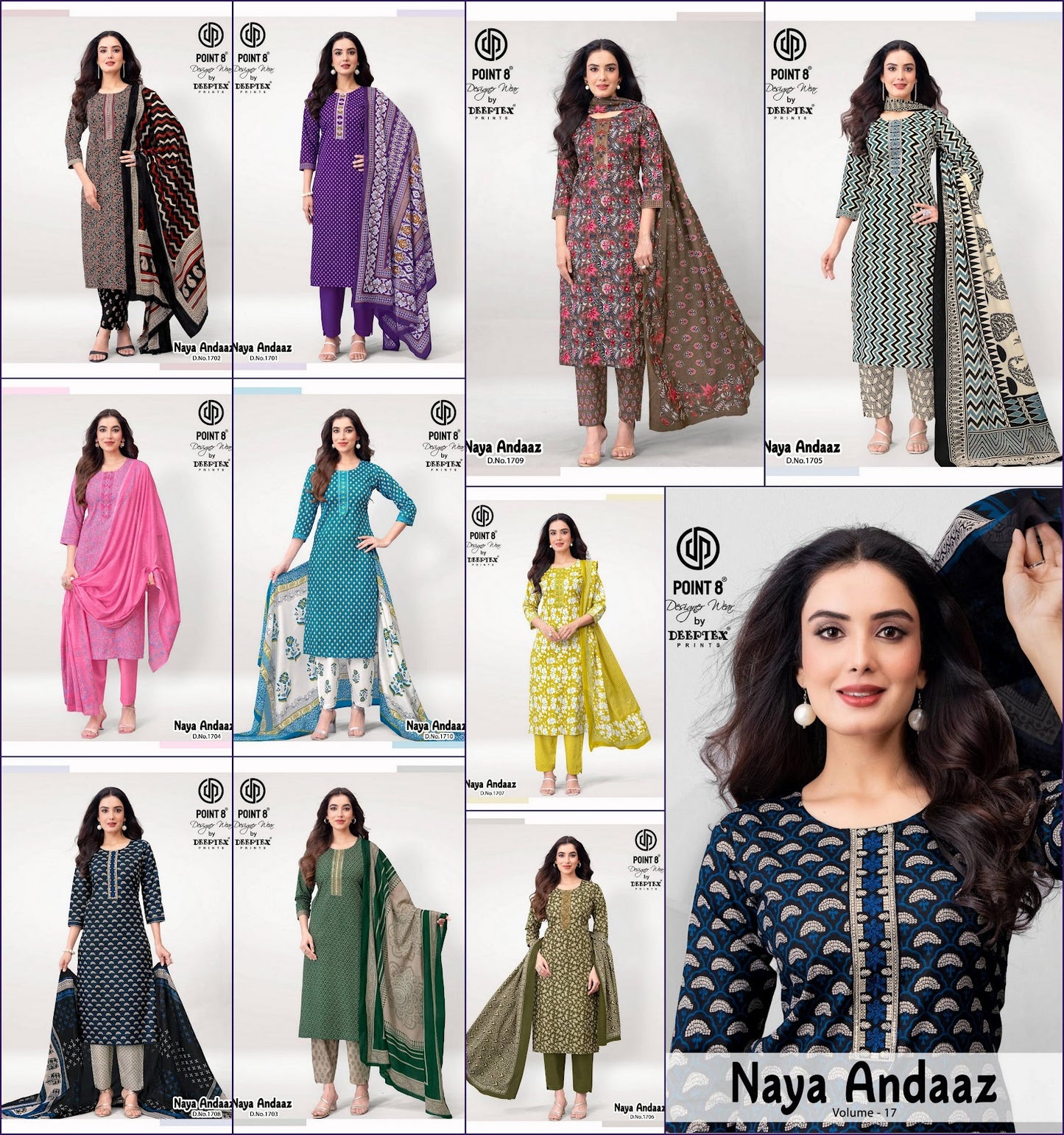 Naya Andaaz Vol 17 Deeptex Prints Readymade Cotton Pant Suits Exporter India
