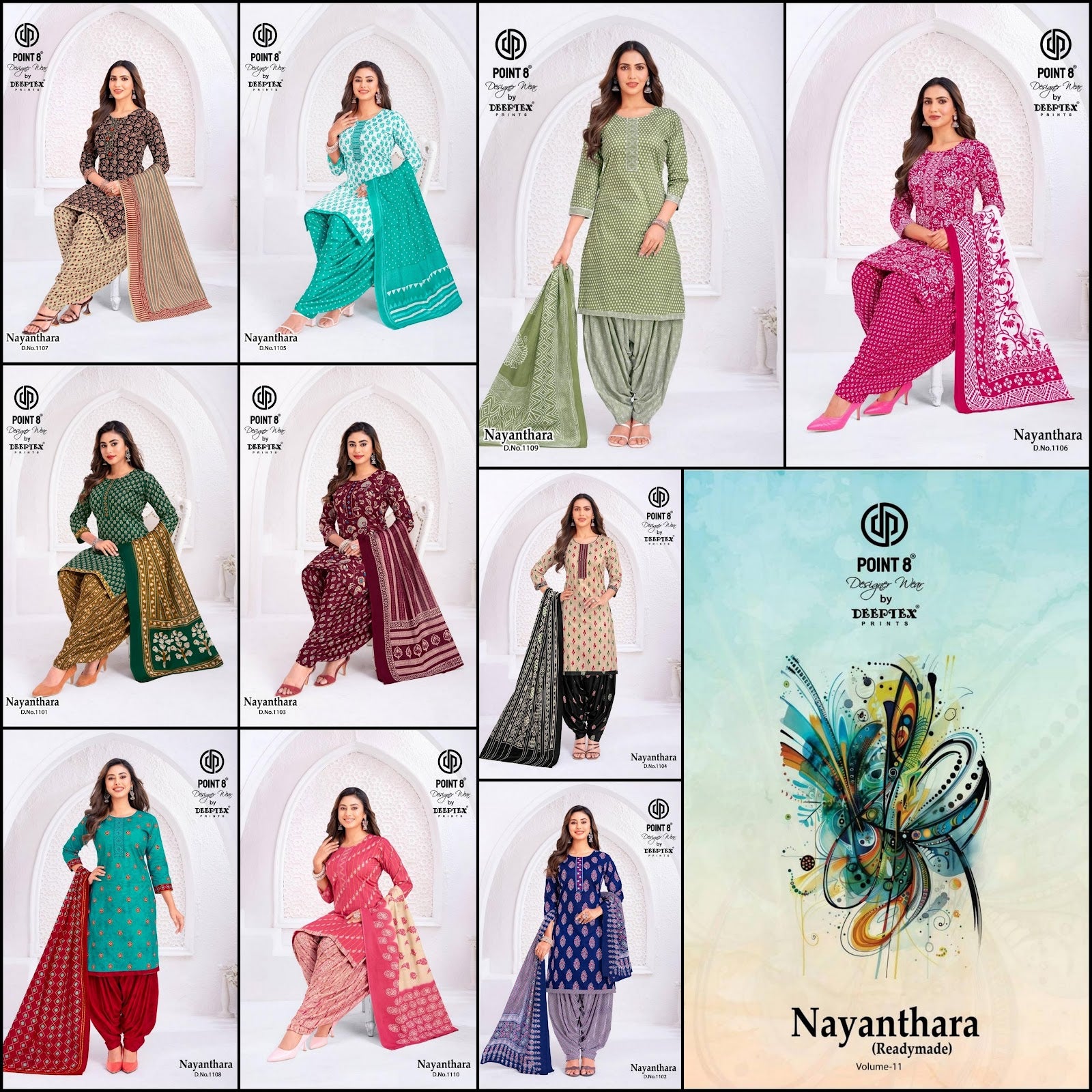 Nayanthara Vol 11 Deeptex Prints Readymade Cotton Patiyala Suits Exporter India