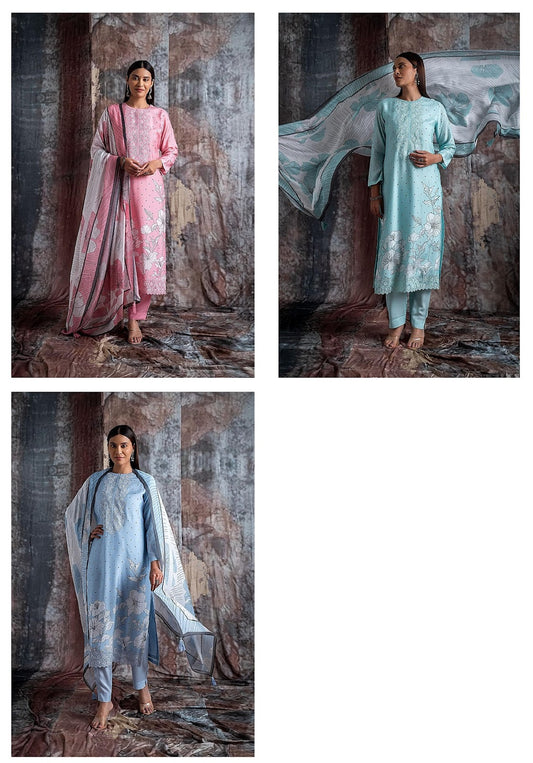 Nayel Naariti Pure Muslin Pant Style Suits Wholesaler Gujarat