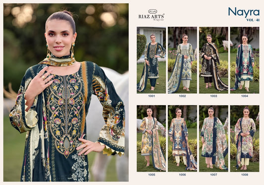 Nayra Vol 41 Riaz Art Cotton Karachi Salwar Suits Manufacturer Gujarat