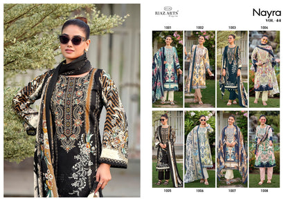 Nayra Vol 44 Riaz Art Cotton Karachi Salwar Suits Exporter Gujarat