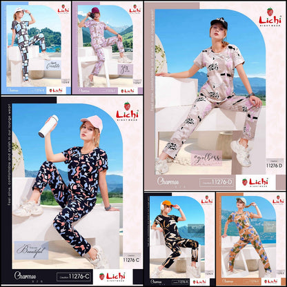 New Colors 11276 Lichi Hosiery Co Ord Set Wholesaler Gujarat