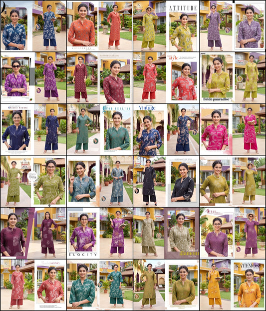 New Colors Nagma Kysa Vertican Kurti Plazzo Set Wholesaler Ahmedabad