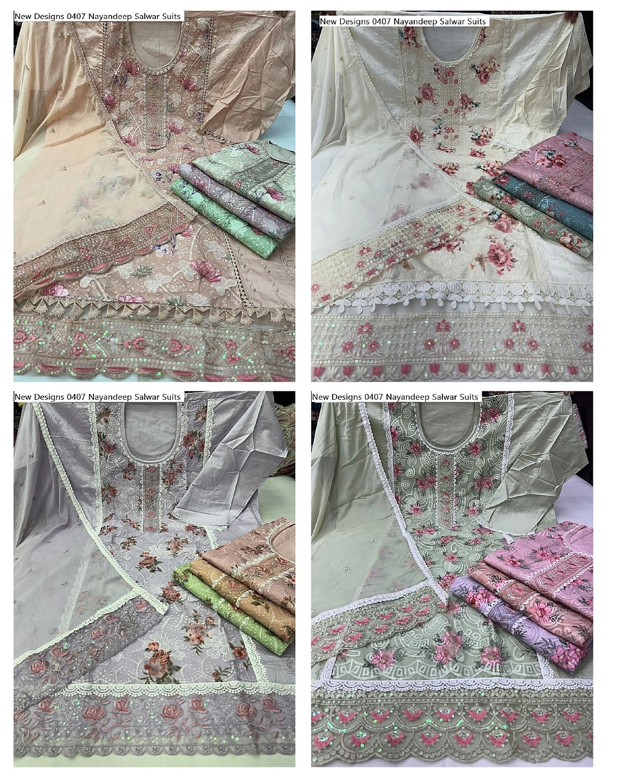 New Designs 0407 Nayandeep Pure Jaam Salwar Suits Exporter Gujarat