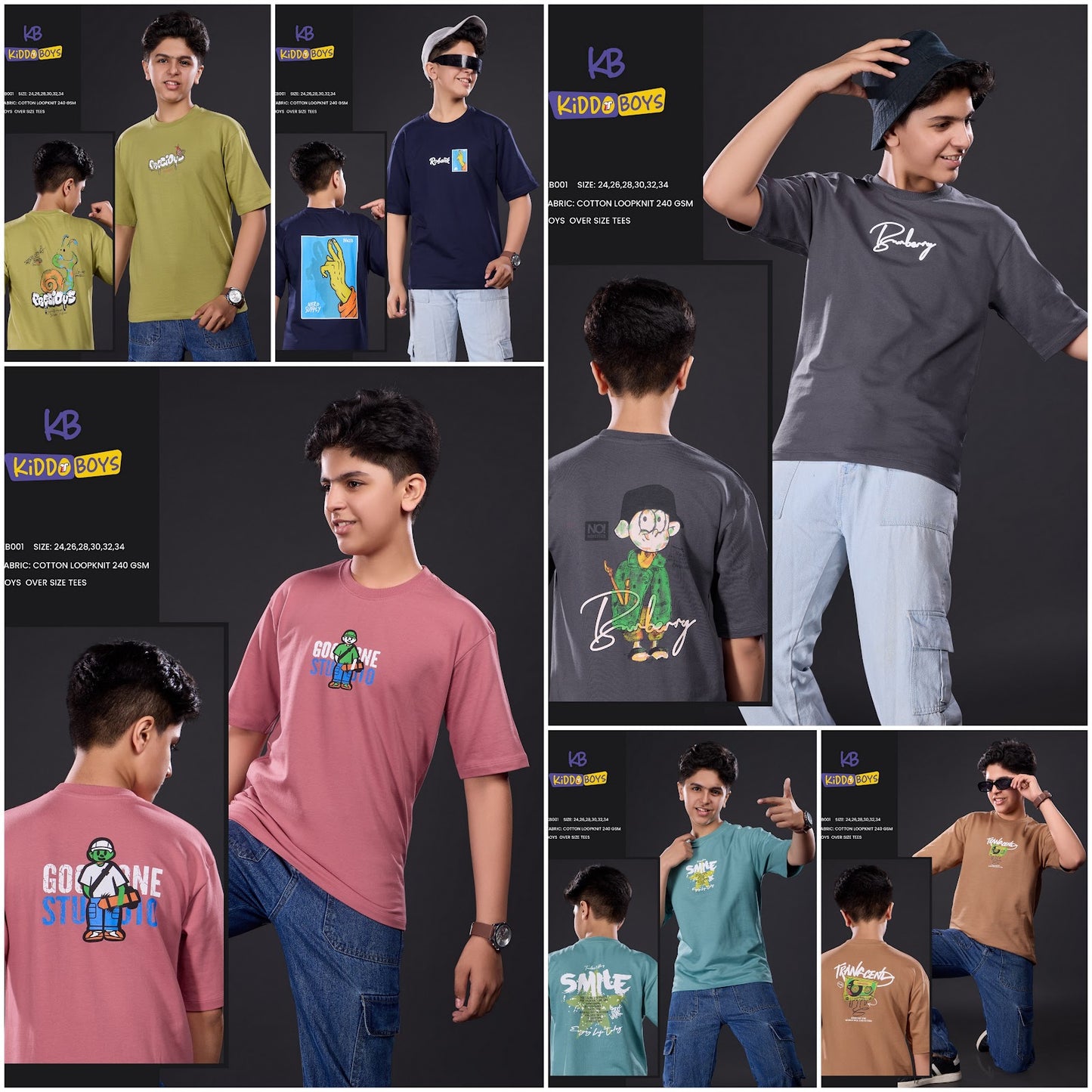 New Kb001 Kiddo Cotton Looper Boys Tshirt Manufacturer India