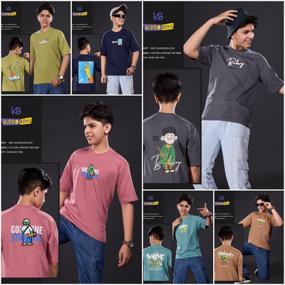 New Kb001 Kiddo Cotton Looper Boys Tshirt Manufacturer India