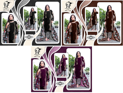 Nfs 1162 Naimat Fashion Studio Readymade Velvet Suits Manufacturer India