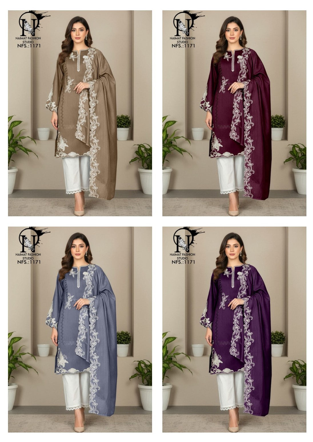 Nfs 1171 Naimat Fashion Studio Pakistani Readymade Suits Supplier Gujarat