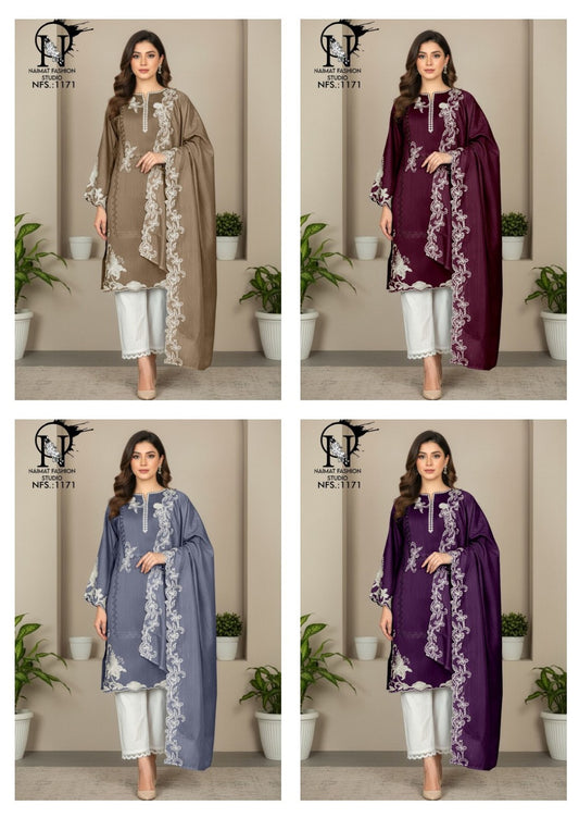 Nfs 1171 Naimat Fashion Studio Pakistani Readymade Suits Supplier Gujarat