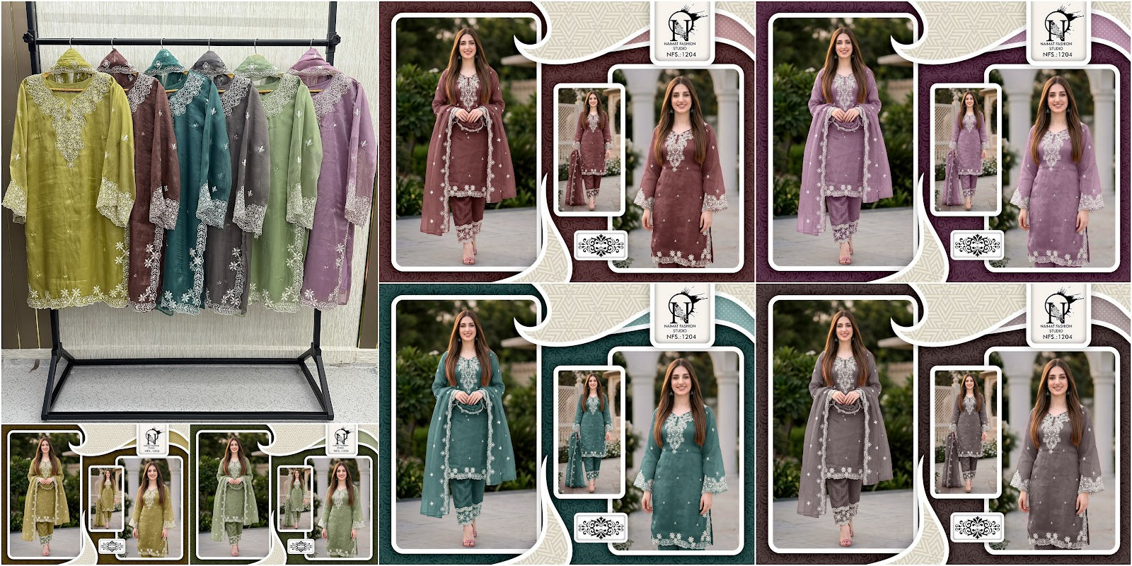 Nfs 1204 Colors Naimat Fashion Studio Pakistani Readymade Suits Wholesaler
