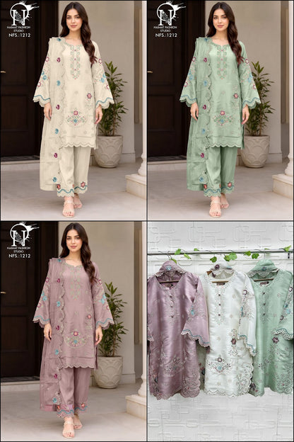 Nfs 1212 Naimat Fashion Studio Roman Pakistani Readymade Suits Exporter