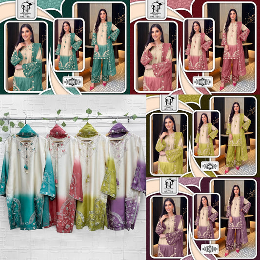 Nfs 1214 Naimat Fashion Studio Ho Pakistani Readymade Suits Supplier Gujarat