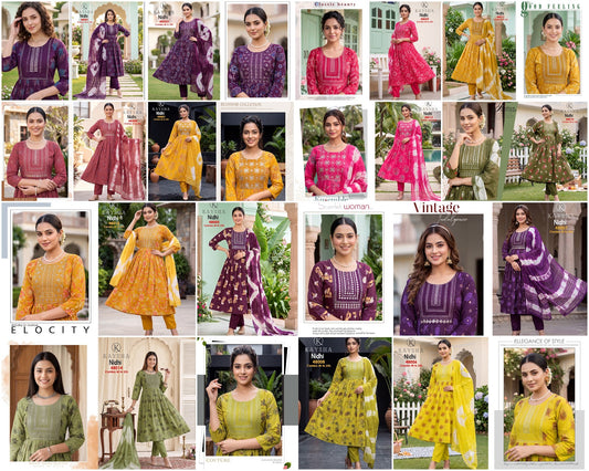 Nidhi Kysa Vertican Readymade Anarkali Suits Manufacturer India